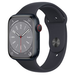 Apple Watch Series 9 GPS + Cellular, 45mm Midnight  Aluminum Case with Midnight  Sport Band M/L