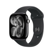 Apple Watch Series 11 GPS 42mm Jet Black Aluminium Case with Black Sport Band - M/L