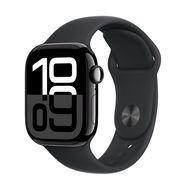 Apple Watch Series 10 GPS 42mm Jet Black Aluminium Case with Black Sport Band - M/L