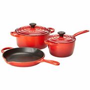 Le Creuset 5 piece Cast Iron Set - Cerise